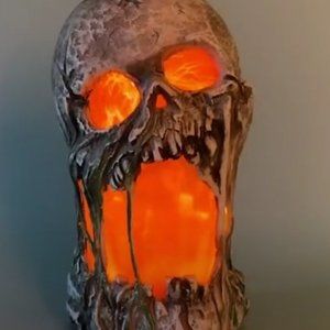 Animated flaming skull